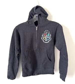 Universal Parks Official Harry Potter Hooded Sweatshirt Jacket Gray Kid's Small